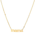 Hot Sell Mama Letter Necklace for Women Fashion Design INS Style Collarbone Chain Stainless Steel 18K Gold Plated Necklace