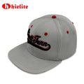 Custom LOGO Grey Sport Cap 6-Panel for Men and Women with 3D Embroidery Animal Print Snapback 100% Cotton