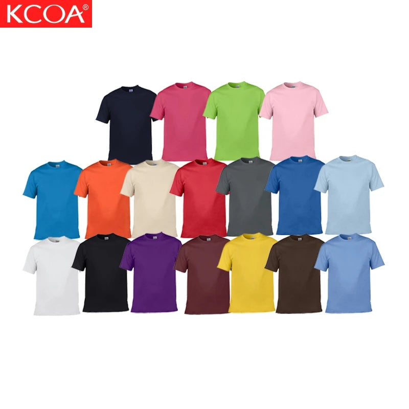 Custom Printed Hang Tag Screen Embroidered Plain Cotton Men's T Shirt