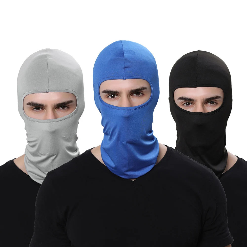 Men Women Black Uv Protection Dust Proof Windproof Milk Silk Balaclava Face Mask for Skiing Snowboarding Cycling Hiking