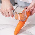 Chinese Style Fruits and Vegetables Peeler with Plastic Handle Skin Storage Container Enjoy Fresh Fruit Anytime for Your Family