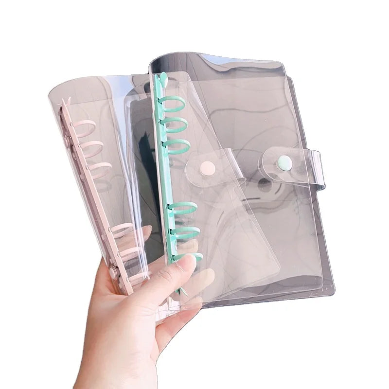 Custom Budget A5/A6 Notebook Binder with 6 Rings PVC Plastic Folder Planner and Loose Leaf Binding Filing Product