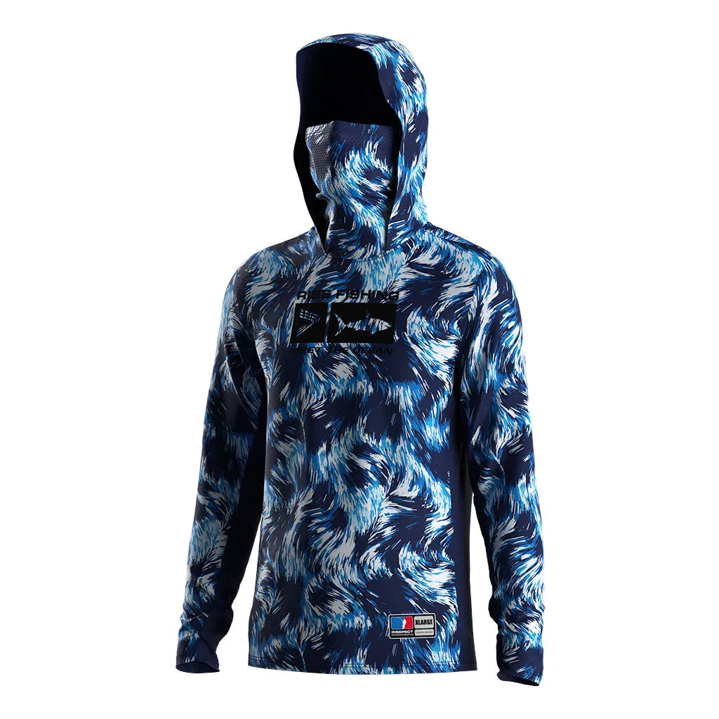Custom Logo Fishing Hooded Jersey for Men Quick Dry Ultralight Reinforced Stitching Outdoor Style Multi Design Available