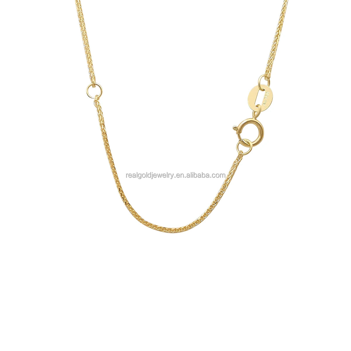 Fine Jewelry AU750 18k Chain Necklace Solid Gold Chopin Chain Good Quality Custom Design Chinese Gold Chain