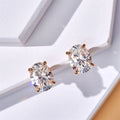 Aimgal Wholesale 1.25ct Oval Lab High-Carbon Diamond Bride Earrings: 18K Gold-Plated 925 Silver Classic Fine Jewelry Gift