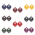 Vintage Wood Geometric Personality Elegant Earrings Fashion Women Jewelry Ornament Hook Earrings Brown Wooden Dangling Earrings