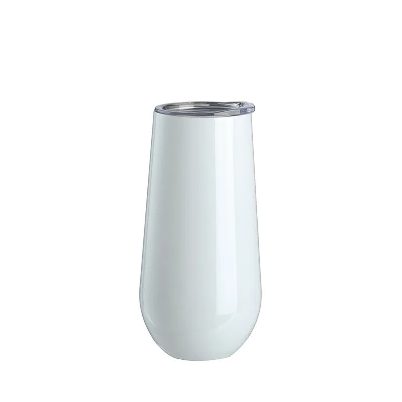 RubySub 6oz Double Walled Stainless Steel Sublimation Champagne Tumbler Blanks Champagne Cups