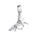 925 Sterling Silver Free Spirit Gift of the Winner Noble Elegant Horse Animal Charm Pendant Fit European Bracelet