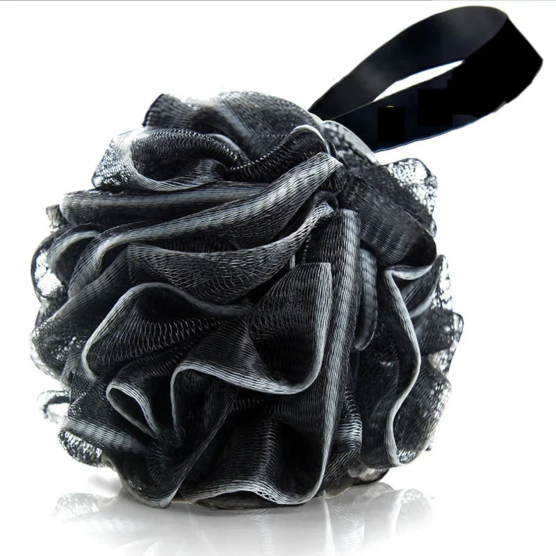 Natural Bamboo Charcoal Mesh Bath Sponge Shower Loofahs Puff Ball for Body