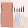 Nails Supplies Salon Tool Nail Art Brush Set Manufacturer Nylon Hair Thin Liner 5pcs 50 Plastic Bags Packaging for Hair Brush
