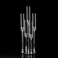 HOT 3/5/6 Arms Acrylic Candelabra Centerpieces Crystal Candlesticks Pillar Taper Candlesticks for Living Room Mantle Decoration