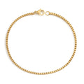 Wholesale 2mm Simple Box Chain Bracelets Minimalist Gold Plated Titanium Steel Chain Pulsera Men Women Wholesale