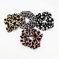 Jachon High Quality Leopard Print Hair Scrunchie Animal Velvet Hair Bands Soft Suede Elastic Ties