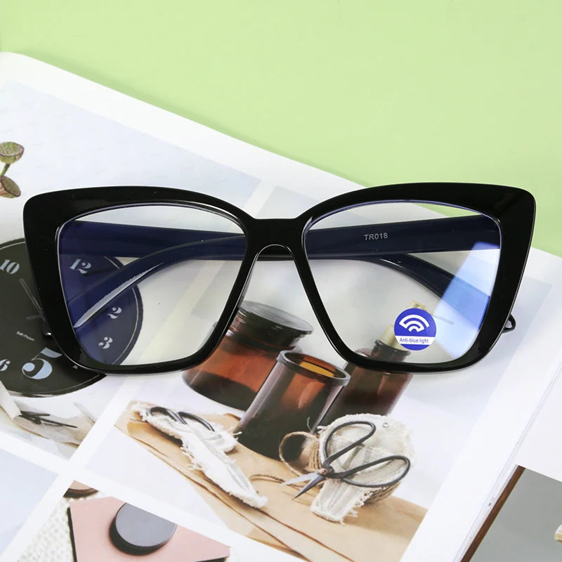 Prescription Anti-Blue Light Glasses Oversized Frame Factory Supplier Manufactures Eye Vintage Frame Optical Glasses 2022