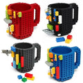 New DIY TOYS DIY Block Puzzle Mug  Build-On Brick Mug Type Building Blocks Coffee Cup for Kids Christmas Gift