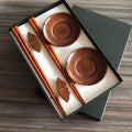 High-grade Tableware Gift Box Chopsticks Plate Set Promotion Wood Bowl and Spoon Tableware Set