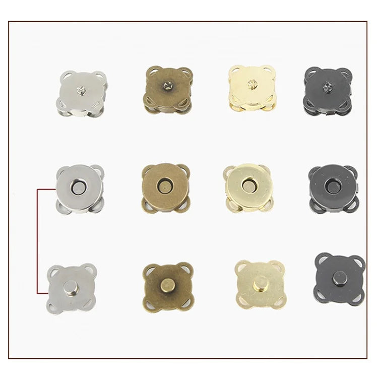 Wholesale Invisible Metal Sewing Snap Buttons Fasteners Press Buttons for Leather Garment Bags Clothing