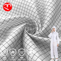 Ready to Ship 1/2 Twill Grid 0.5 Grid Conductive Silk Taffeta Polyester Taffeta Conductive Fabric Anti-static Clothing Fabric