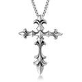 Retro Titanium Stainless Steel Couple Cross Prayer Pendant Necklace for Lover Pendant Valentine's Jewelry Wholesale