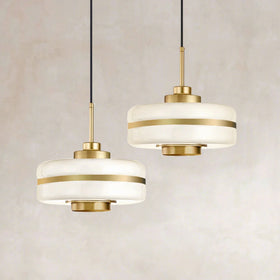 Modern Glass Gold Pendant Lights Nordic Led Kitchen Hanging Lamps Living Room Circular Luminaire Industrial Home Decor Fixtures