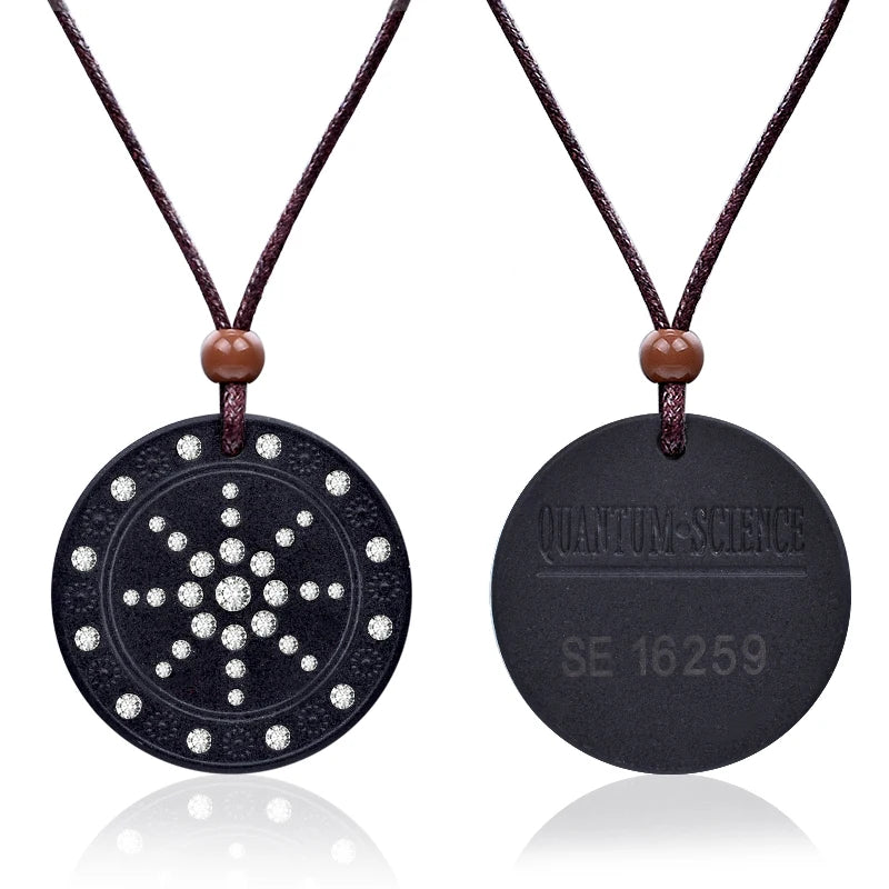 Super Star Quantum Stainless Steel Necklace with Volcanic Stone Ore Fashionable Energy Pendant for Children Pendants & Charms