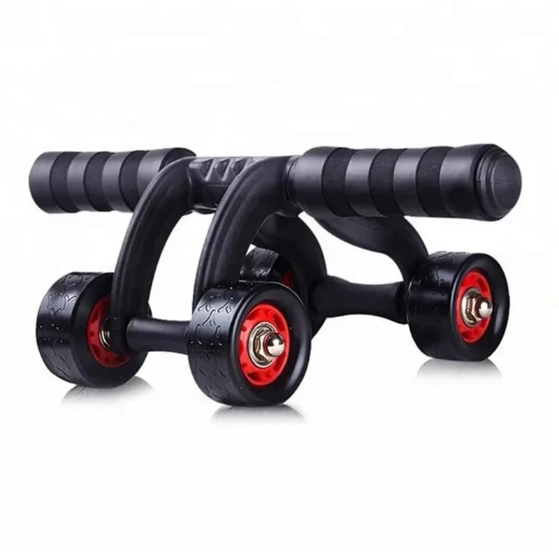 Hot Wholesale Selling  Sports Roller Strength Muscle Training Roller 4 in 1 Professional Exercise Power  ab 4 Wheels