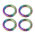 Rainbow Plating Pet Accessory Brand Flat O Buckle Handbags Adjustable Round Ring Spring Clasps Openable