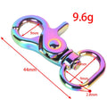 16mm Metal Key Buckle Carabiner Handbag Strap Swivel Snap Hook Connector