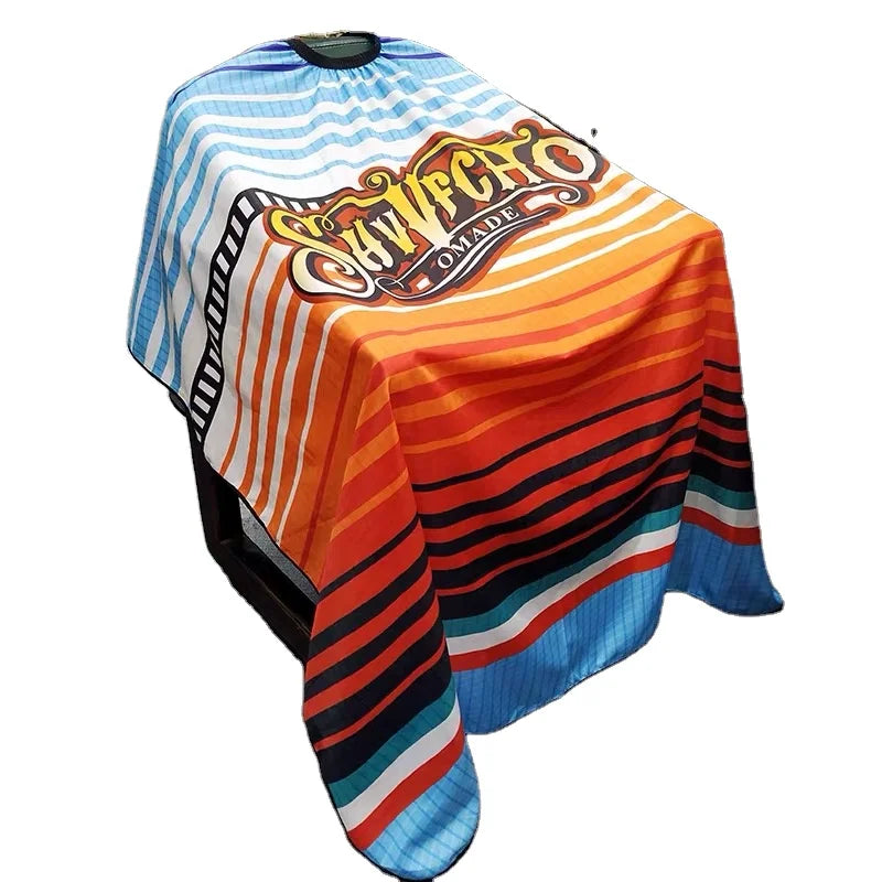 Custom Logo Disposable Comfortable Waterproof Polyester/Nylon Barber Salon Hair Cutting Capes with Designs