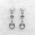 Sterling Silver 4*6mm Semi Mount Stud Eardrops Empty Frame Support Blank Setting S925 Base Without Center Stone DIY for Inlay