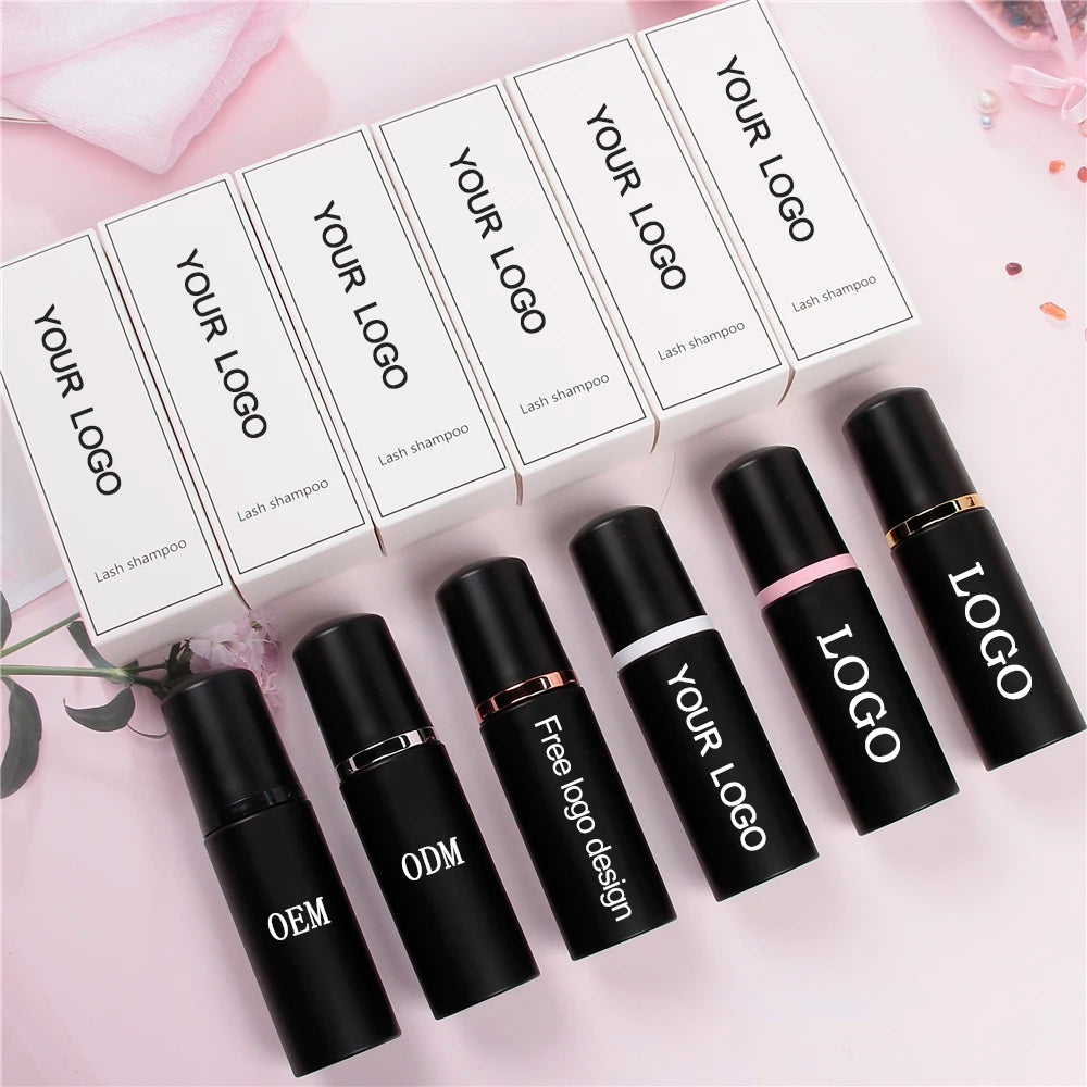 Eyelash Extension Cleanser Eyelash Extension Shampoo for Eyelashes Cleansing + Brush + Mascara Wand