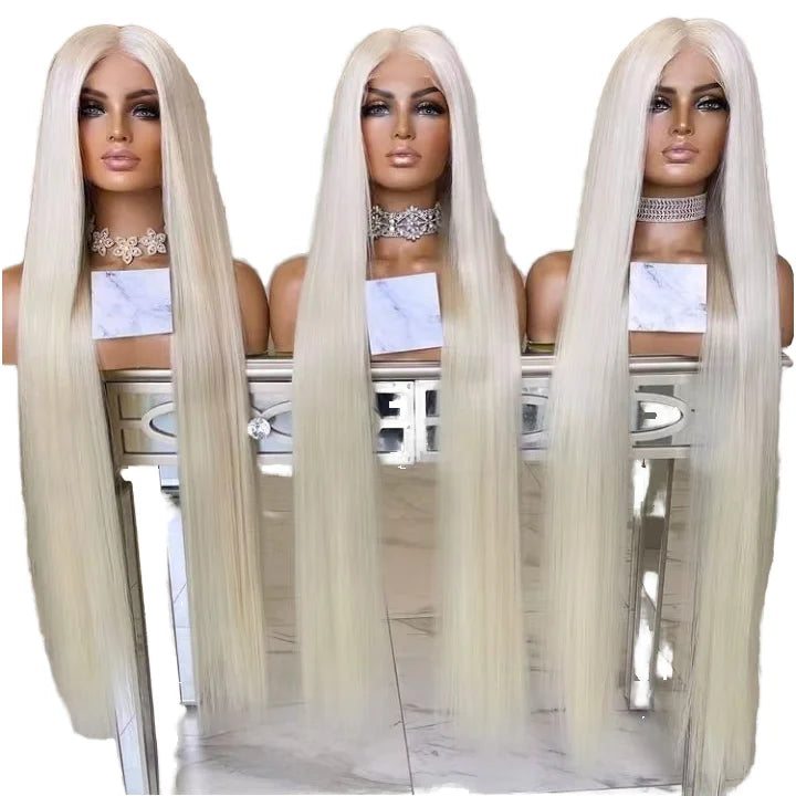 40 Inch Raw Virgin 613 13x6 hd Glueless Frontal Lace Wigs Human Hair Raw Indian Cambodian Blonde Color Lace Front Wig for Women