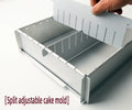 10-inch square Movable Compartment Cake Mold Aluminum Alloy Anodized Adjustable Size Multi-purpose Baking Tray