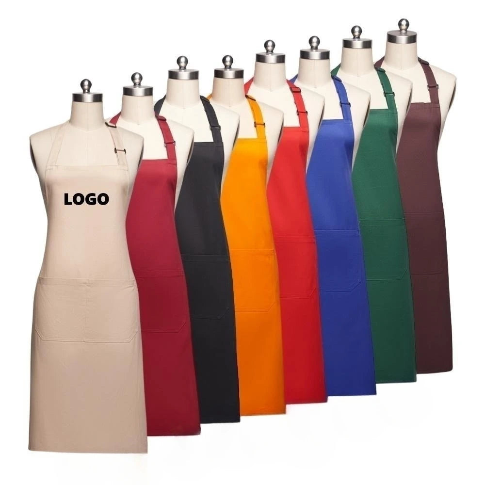 Waterproof 100% Cotton Costume Apron Blank Apron With logo Kitchen Apron Cooking
