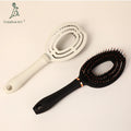Customized Logo ABS Detangling Hair Brush Straight Hair Comb Boar Bristle Nylon Vent Hair Extension Brush