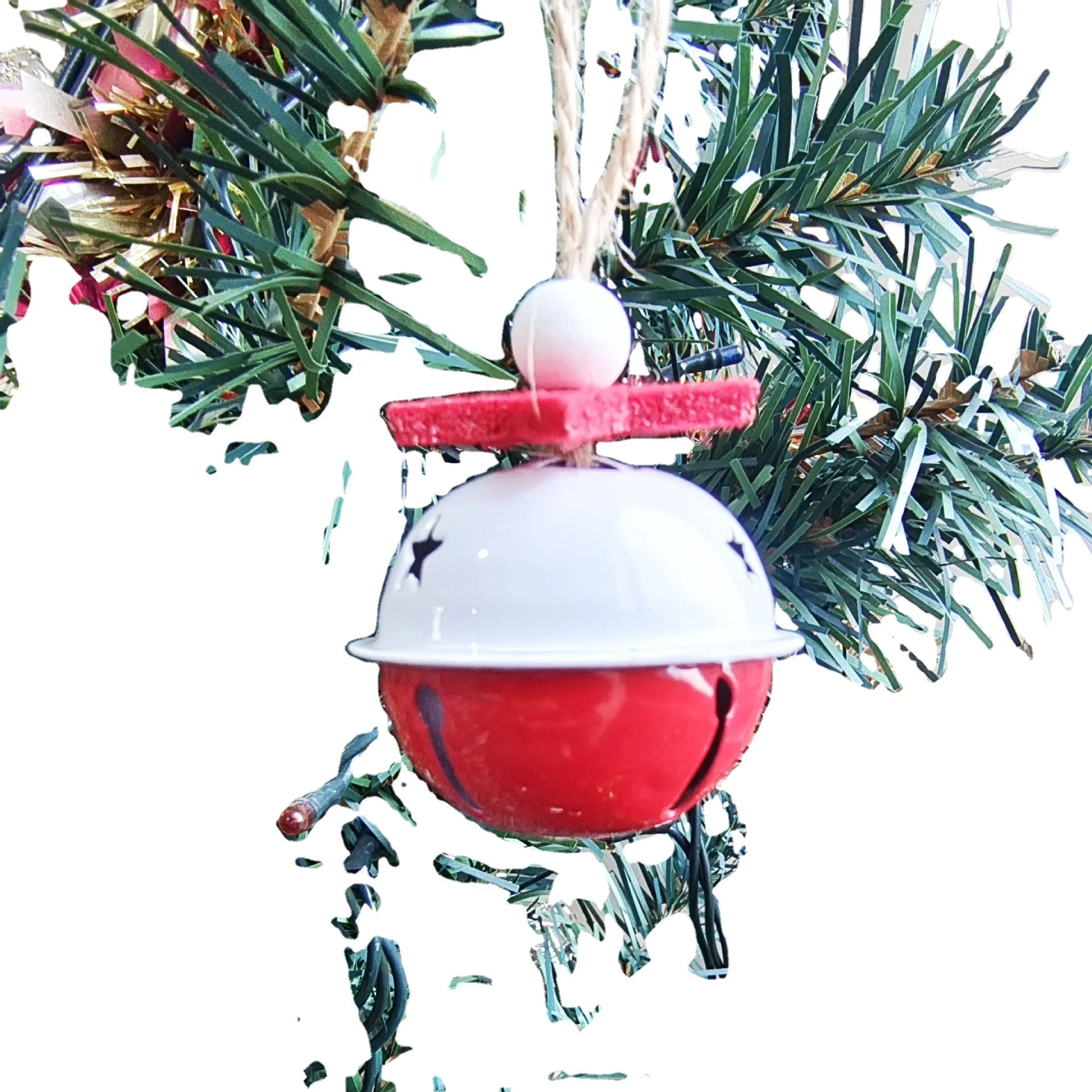New 12pcs/bag 4cm Bell Handicraft Pendant Metal Bell Set Color Bell Pendant for Christmas