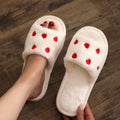 Hot Sale Valentines Heart Slippers for Women Valentines Plush Non Skid House Slippers for Galentine's Day Bridal Slippers