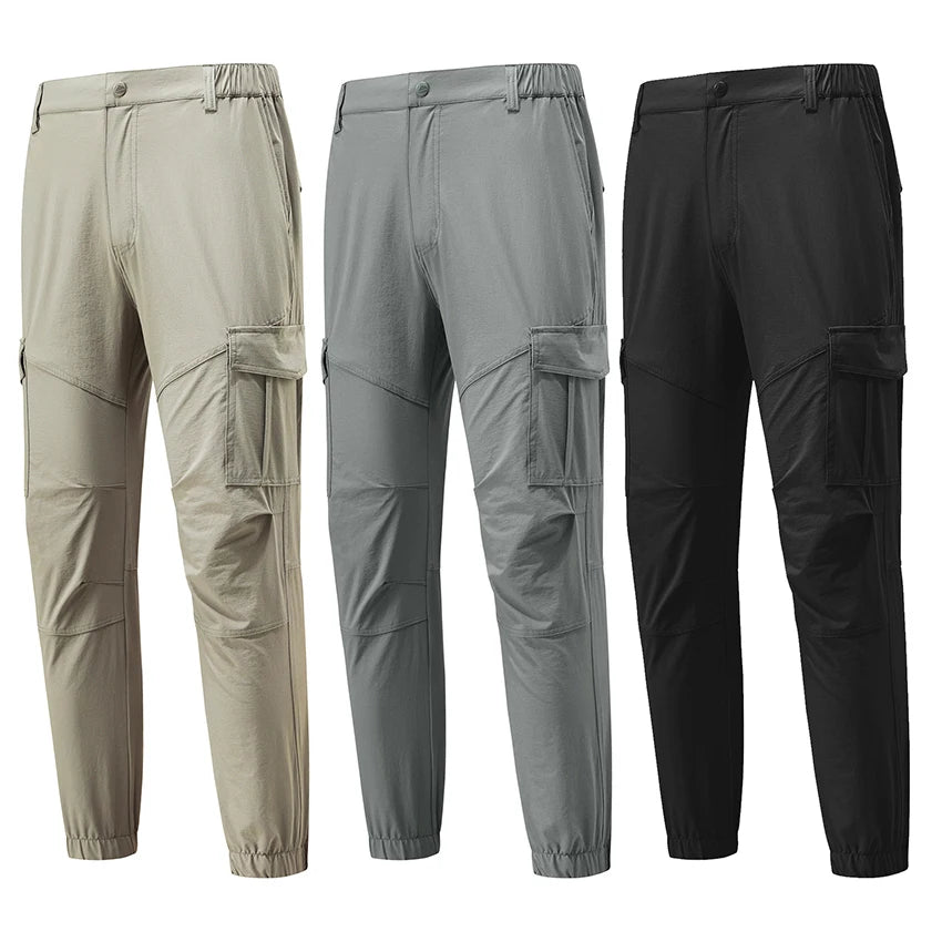 Mens Summer Lightweight Breathable Tactical Fishing Pants Waterproof Outdoor Quick Dry Cargo Pant for Men in Plus Size Work Wear