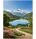 LS Landscape 5D Full Drill Diamond Mosaic Canvas Painting Kit Canvas Printed Dot Drill Painting DIY Scenery for Adults