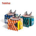 Tianhui Wholesale Airtight Paper Tubes With Tin Lids Christmas Gift Boxes for Cookie Jars