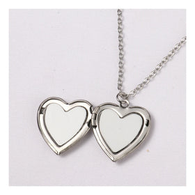 Fashion Jewelry Stainless Steel Lockets Necklace Sublimation Photos Pendant Necklace for Women