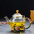 Luxury Small Borosilicate Handblown Glass Teapot Set for Coffee Travel Featuring Multiple Modern Classic Moroccan Novelty