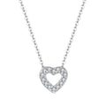 Wholesale Custom New Design CZ Heart Necklaces 925 Sterling Silver Heart Necklace Luxury Heart Shape Women Chain
