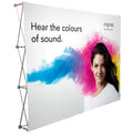 Premium 10x8ft Aluminum Portable Folding Display Banner Wrapped Polyester Fabric Printing Straight Pop up Display Stand