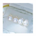 E2091 10-11mm DIY Natural Freshwater Pearl Charm Earrings Mounting Accessory 925 Sterling Silver Gold Plated  Jewelry for Women