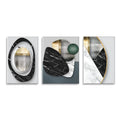 Modern Abstract Geometric Art Three Piece Combination Watercolor Printed Polyester Canvas Painting Home Wall Decoration