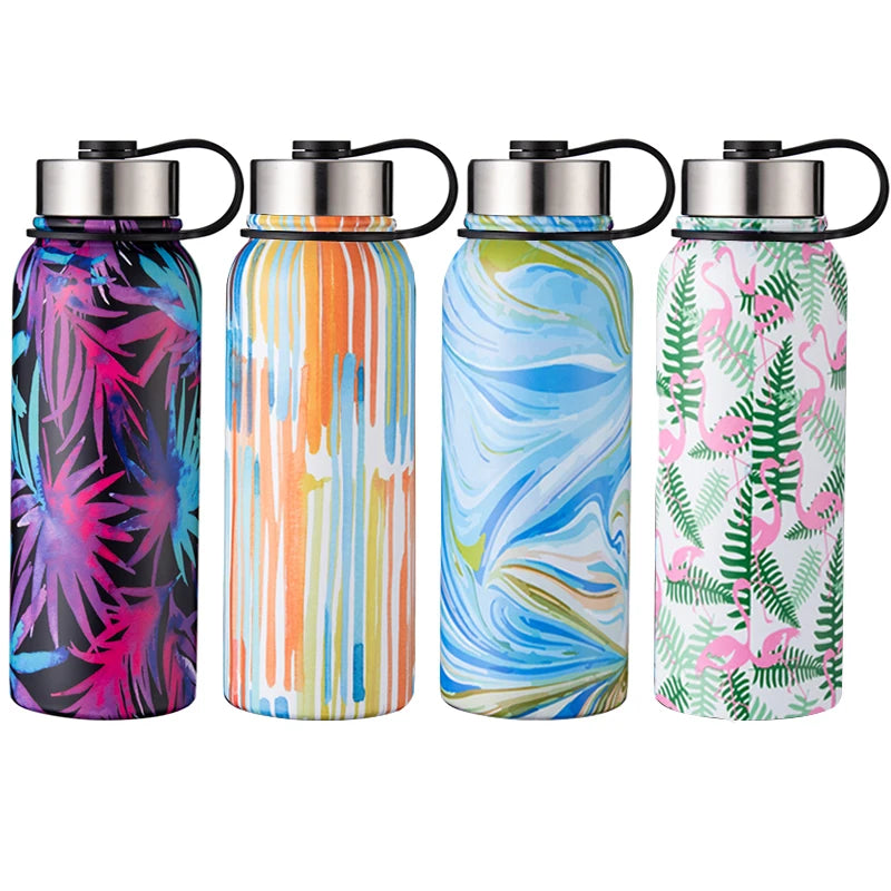 Large Capacity BPA-Free Stainless Steel Vacuum Flask Wide-Mouth Outdoor Insulated Water Bottle for Travel