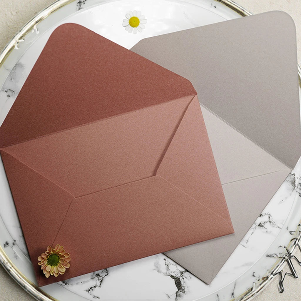 Pearl Paper Business Visiting Envelopes Luxury Company Brand Logo Printing  Wedding Invitation Envelope Gift
