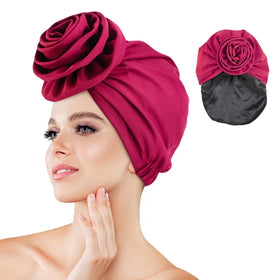 Wholesale Custom Logo Hair Accessories Double Layers Cancer Turban Ha Headscarf Braid Polyester Turbans for Women