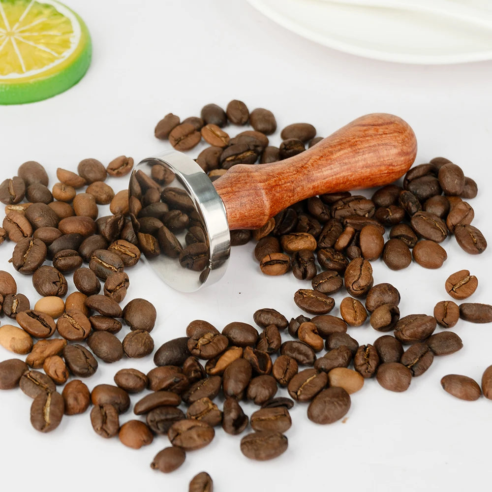 1PCS Coffee Tamper With Wooden Handle 40mm Espresso Tamper Stainless Steel Espresso Coffee Tamper